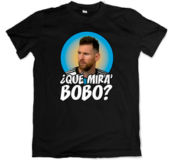 Remera Lionel Messi que miras bobo qatar 2022 negra