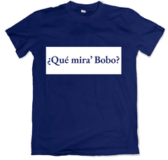 Remera frase Lionel Messi que miras bobo qatar 2022 azul marino