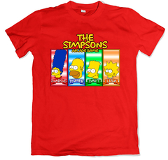 Remera videojuegos seleccion de jugador arcade los simpson rojo