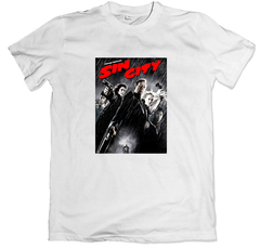 Remera cine poster sin city blanca