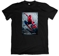 Remera cine poster spider-man negra