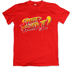 Remera videojuegos clásicos street fighter 2 logo roja