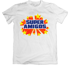 Remera retro super amigos blanca