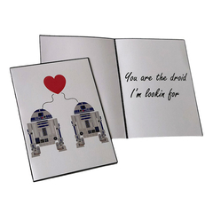 Tarjeta san valentín star wars la guerra de las galaxias r2 d2