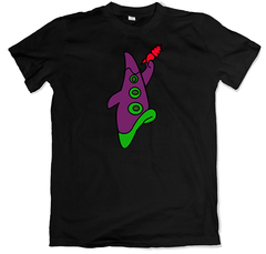 Remera videojuegos lucas arts aventura gráfica day of the tentacle tentáculo violeta negra 