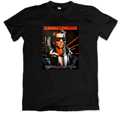 Remera cine poster terminator arnold schwarzenegger negra