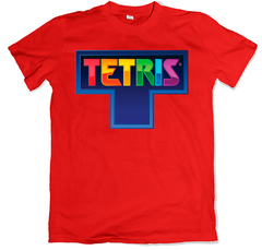 Remera videojuegos clásicos tetris roja