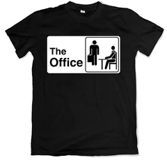 Remera series the office logo negra