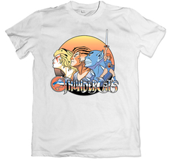 Remera dibujos animados retro thundercats blanca