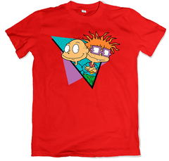 Remera dibujos animados retro rugrats tommy y carlitos roja