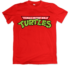 Remera dibujos animados retro tortugas ninja roja