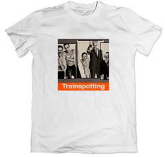 Remera cine poster trainspotting blanca