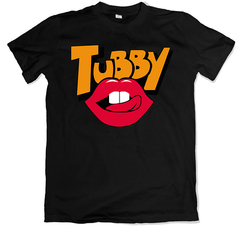 Remera retro tubby negra