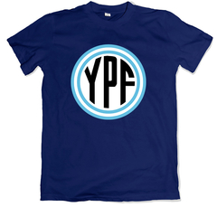 Remera retro argentino ypf azul marino