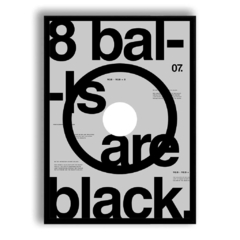 CUADRO 8 BALLS ARE BLACK