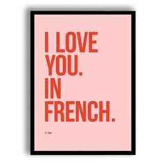 CUADRO I LOVE YOU IN FRENCH