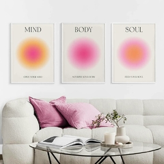 SET DE 3 CUADROS MIND, BODY AND SOUL