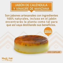 JABÓN CAPILAR DE CALÉNDULA Y VINAGRE DE MANZANA Acelera crecimiento, controla la grasa - Class Gold Cosmetics & Magic Hair Oficial