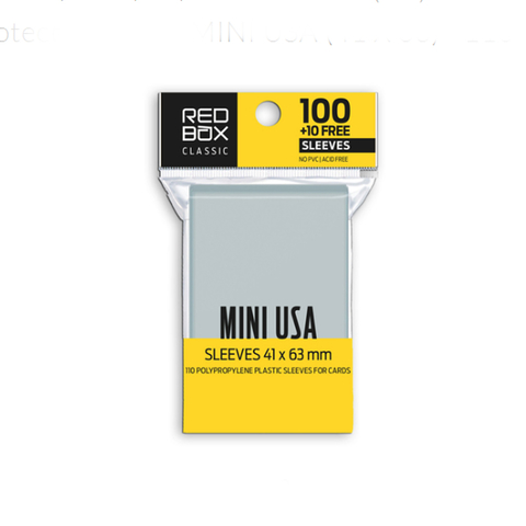 Folio Protector RED BOX Classic MINI USA (41 X 63) - 110 Unidades