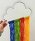 Placa decorativa Nuvem com fios coloridos personalizado - loja online