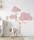 Árvore Cabideiro + adesivo rosa claro CAB003