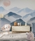 Painel de parede Aquarela montanhas azul PP0120 - comprar online