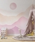 Painel de parede Aquarela montanhas rosa pastel PP0121 na internet