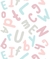 Papel de Parede Alfabeto colorido pastel - loja online