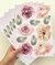 Adesivo floral aquarela vintage mini PR0115 - loja online