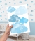 Adesivo nuvem azul aquarela sortida PR0188 - loja online