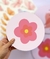 Placa decorativa infantil flor rosa PR0703