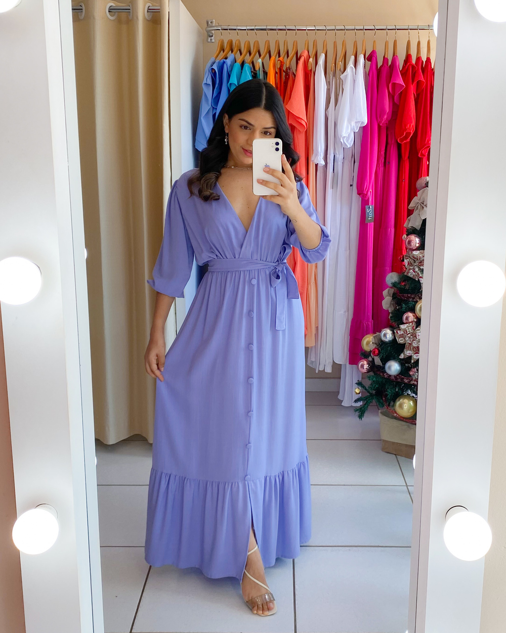 Comprar vestido hotsell manga longa