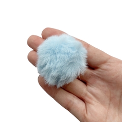 Pompom Pelinho Azul Claro (4.5cm) - 2 unidades - comprar online