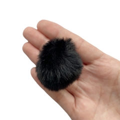 Pompom Pelinho Preto (4.5cm) - 2 unidades - comprar online