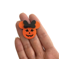 Aplique Minnie Rostinho Abóbora Halloween Acrílico - 2 unidades - comprar online