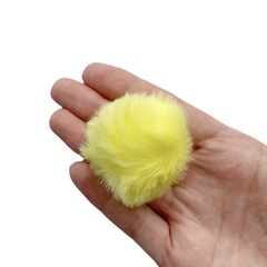 Pompom Pelinho Amarelo Neon (4.5cm) - 2 unidades - comprar online