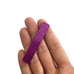 Aplique Para Bico de Pato Retangular Roxo Glitter (5.5cm) - 2 unidades - comprar online