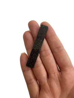 Aplique Para Bico de Pato Retangular Preto Glitter (5.5cm) - 2 unidades - comprar online