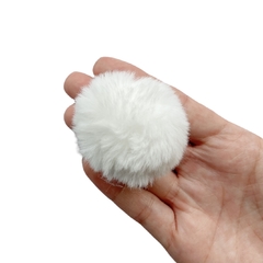 Pompom Pelinho Branco (4.5cm) - 2 unidades - comprar online