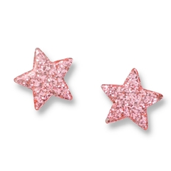 Aplique Estrela Arredondada Confete Rosa