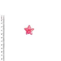 Aplique Estrela Pequena Pink Brilho