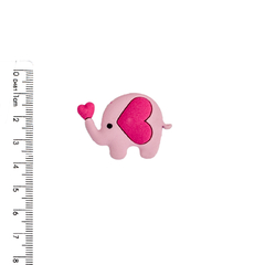 Aplique Elefantinho Coração Rosa Bebê e Pink - 2 Unidades - comprar online