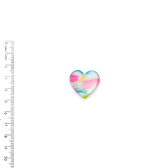 Aplique Coração Arredondado Azul Pincelado Rosa - 4 unidades - comprar online