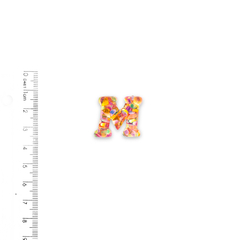 Aplique Letra M Arredondada Confete Colorido - 2 unidades - comprar online