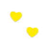 Aplique Coração Redondinho Plano Fosco Amarelo