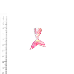 Aplique Cauda de Sereia Pink Holográfica - 2 unidades - comprar online