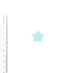 Aplique Estrela Pequena Plana Fosca Arredondada Azul Claro - 4 unidades - ApliqueMe | Apliques incríveis para seu artesanato!