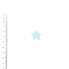 Aplique Estrela Pequena Plana Fosca Azul Claro - 4 unidades - comprar online
