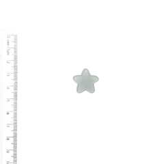 Aplique Estrela Pequena Plana Fosca Arredondada Cinza - 4 unidades - comprar online