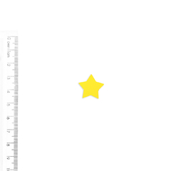 Aplique Estrela Pequena Plana Fosca Amarela - 4 unidades - comprar online